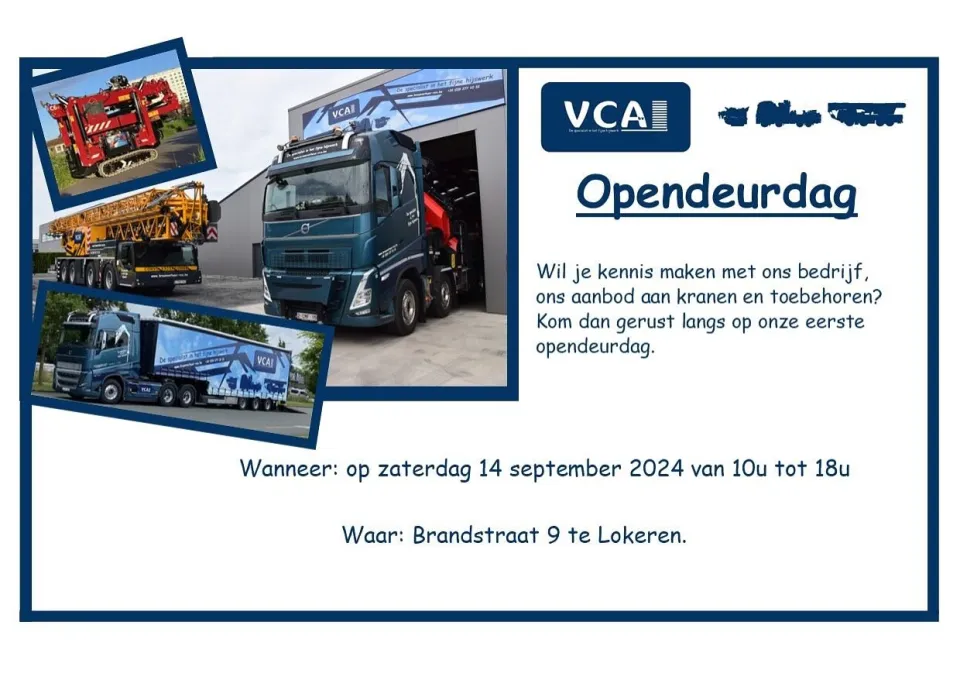 Opendeurdag bij kraanverhuur vca