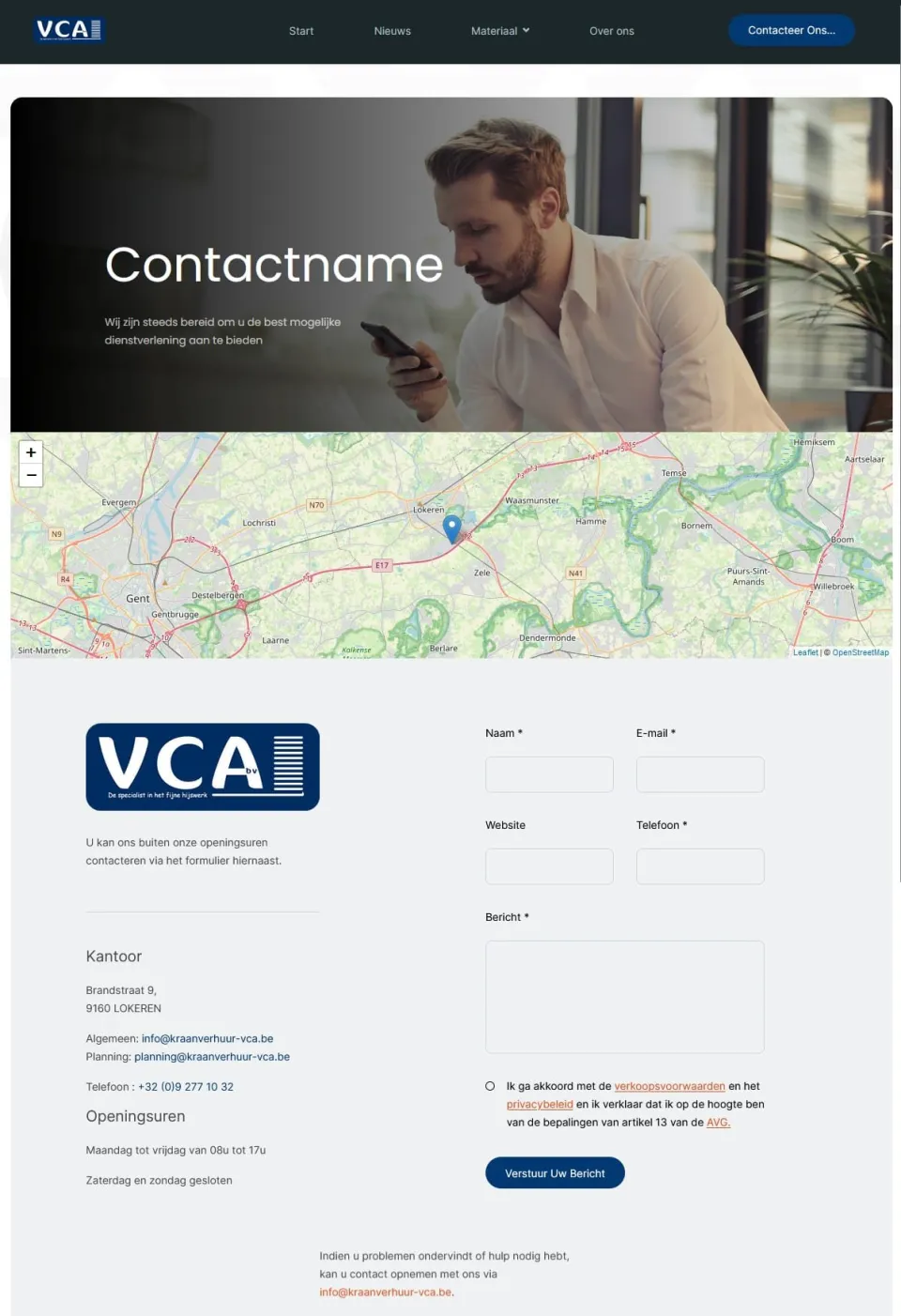 Nieuwe website